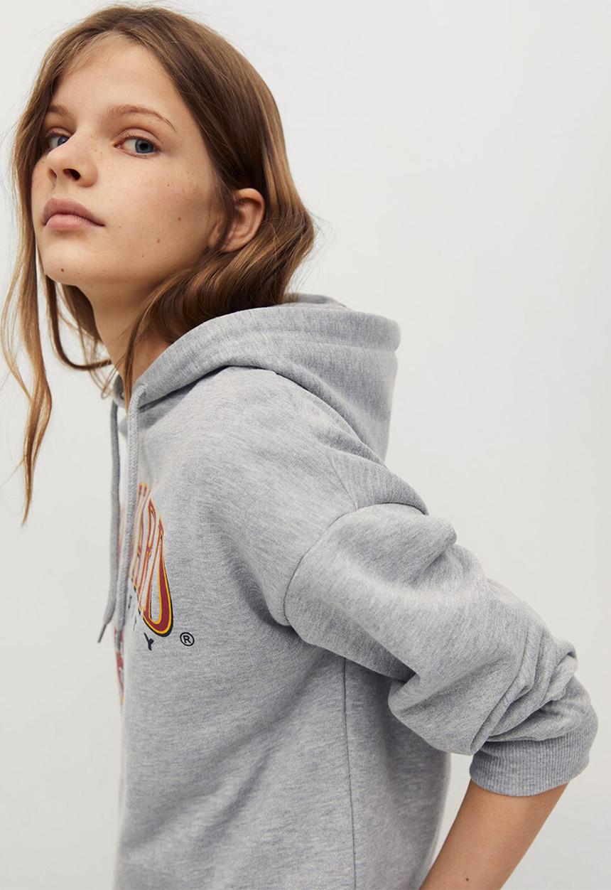 MANGO - Sudadera harvard - grey