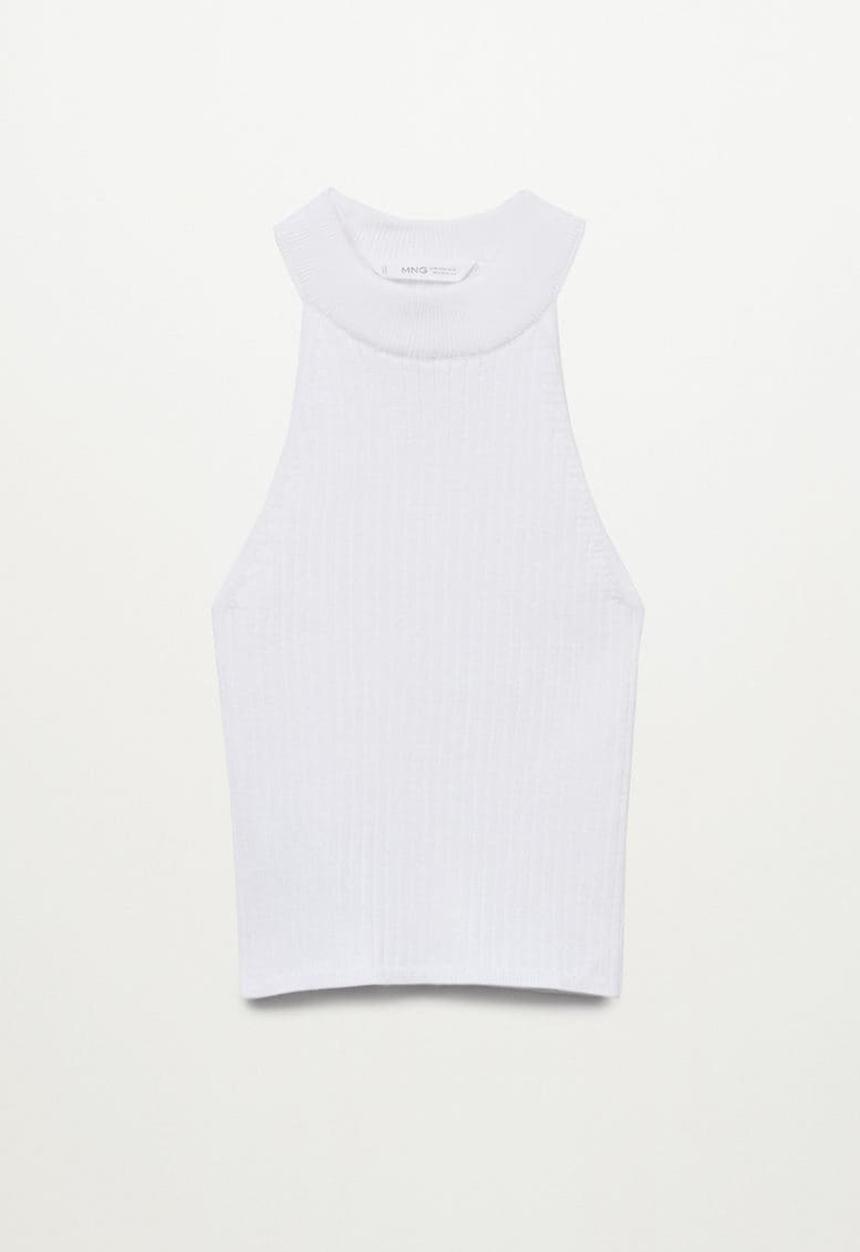 MANGO - Top ribi - white
