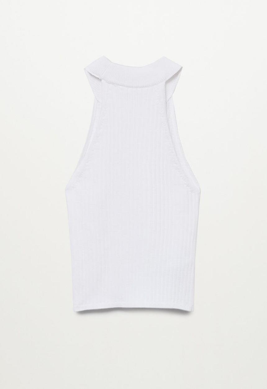 MANGO - Top ribi - white
