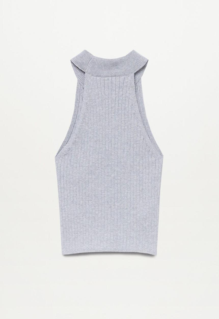 MANGO - Top ribi - grey