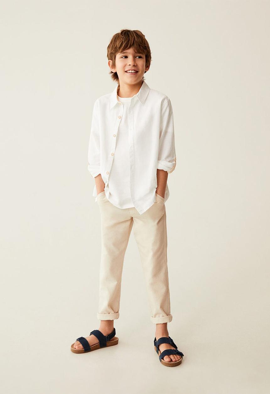 MANGO - Trousers nico - light beige