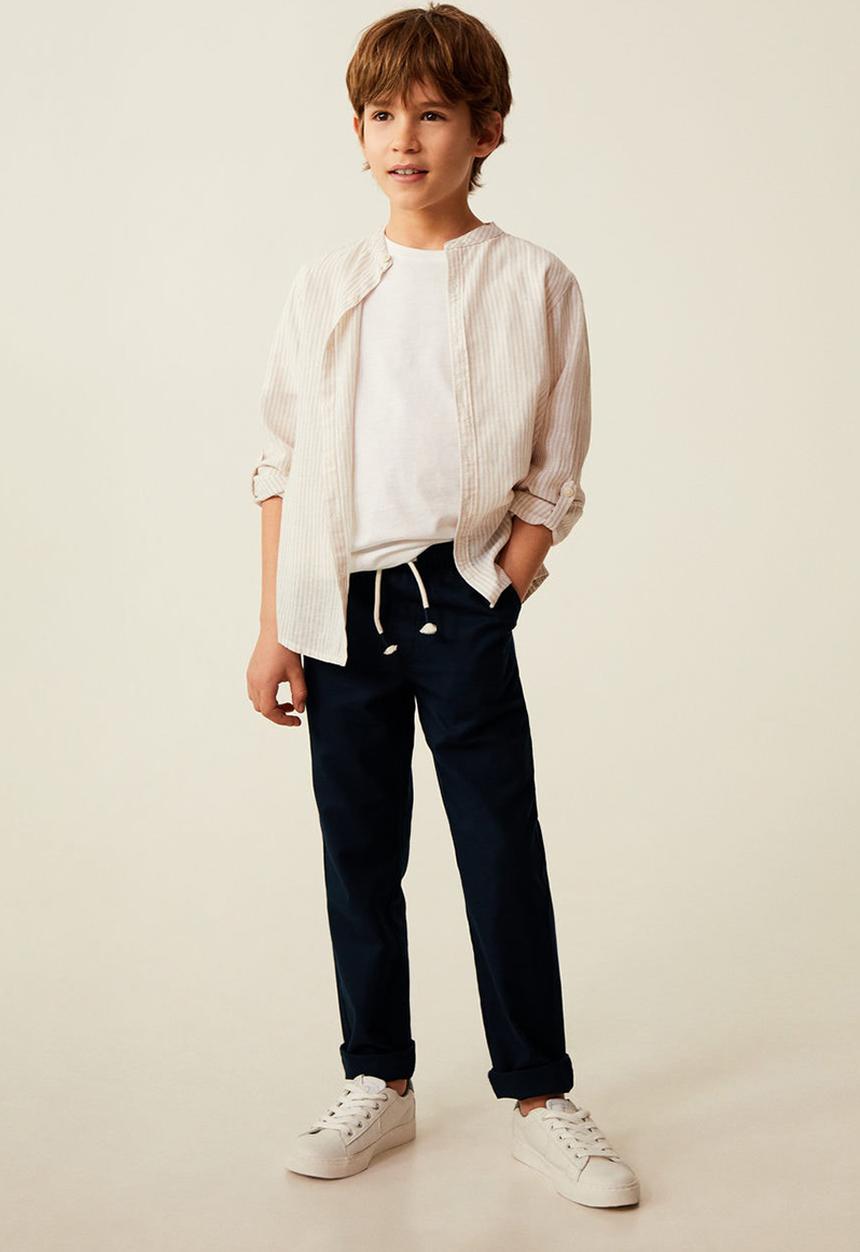 MANGO - Trousers nico - navy