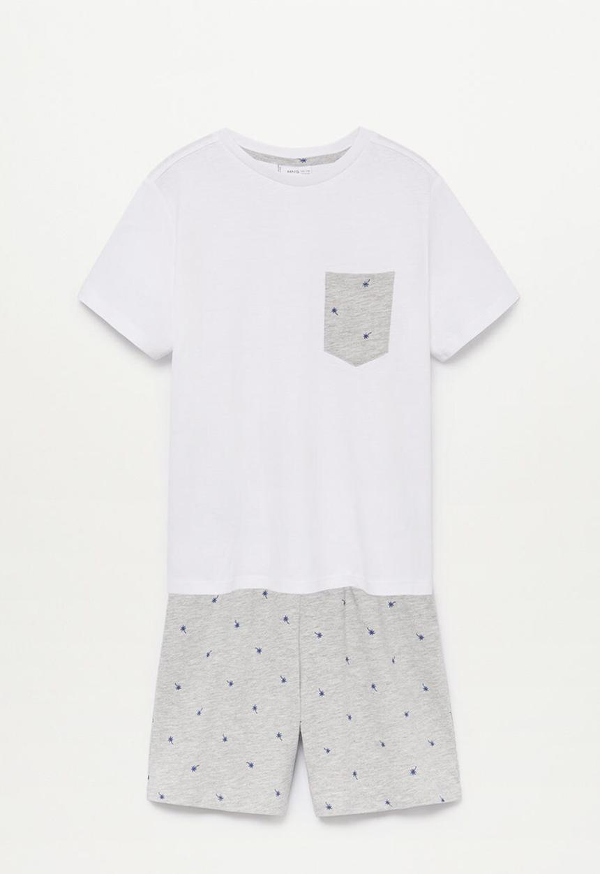 MANGO - Pijama pack rene - grey & white 