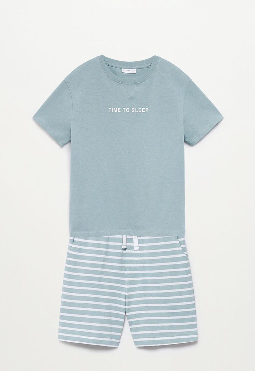 MANGO - Pijama pack time - turquoise