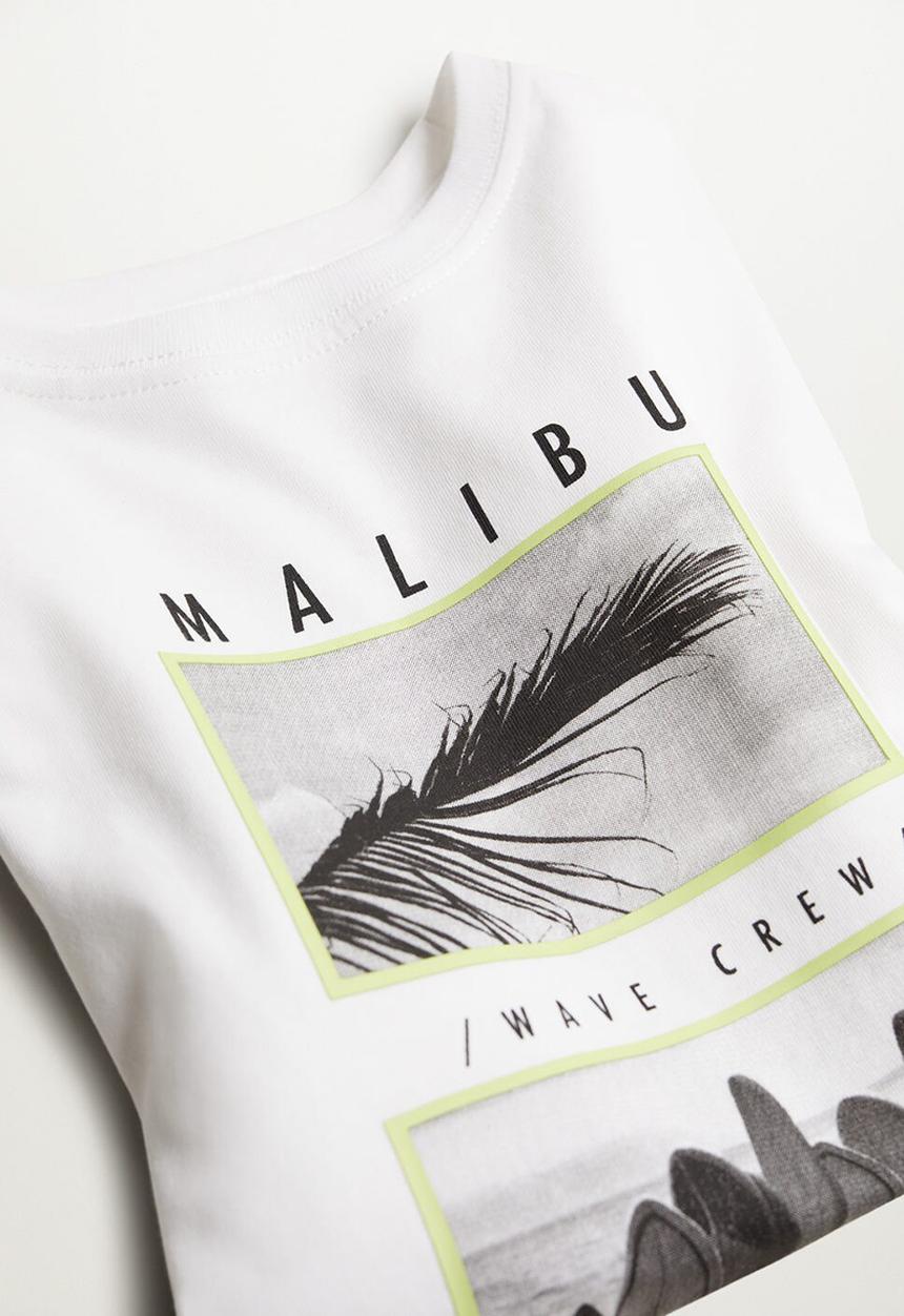 MANGO - T-shirt surf - white