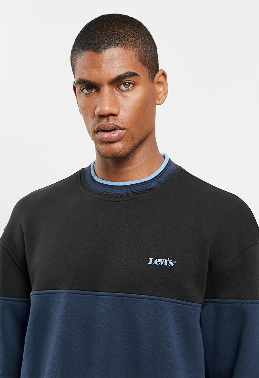 Levi’s® - Colour block tipped crew - black & navy 