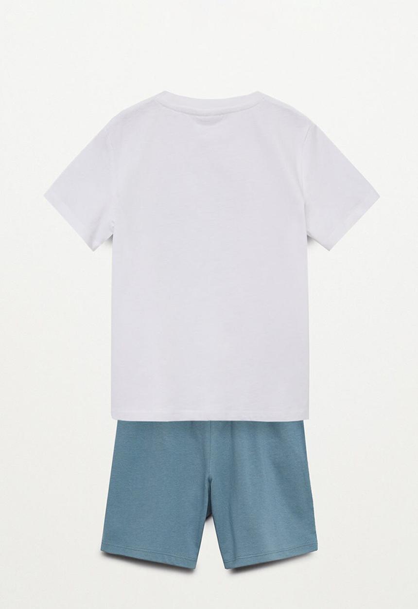 MANGO - Pijama pack laguna - white & blue 