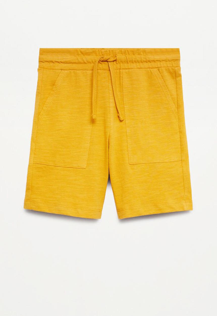 MANGO - Bermuda shorts slub 8 - yellow