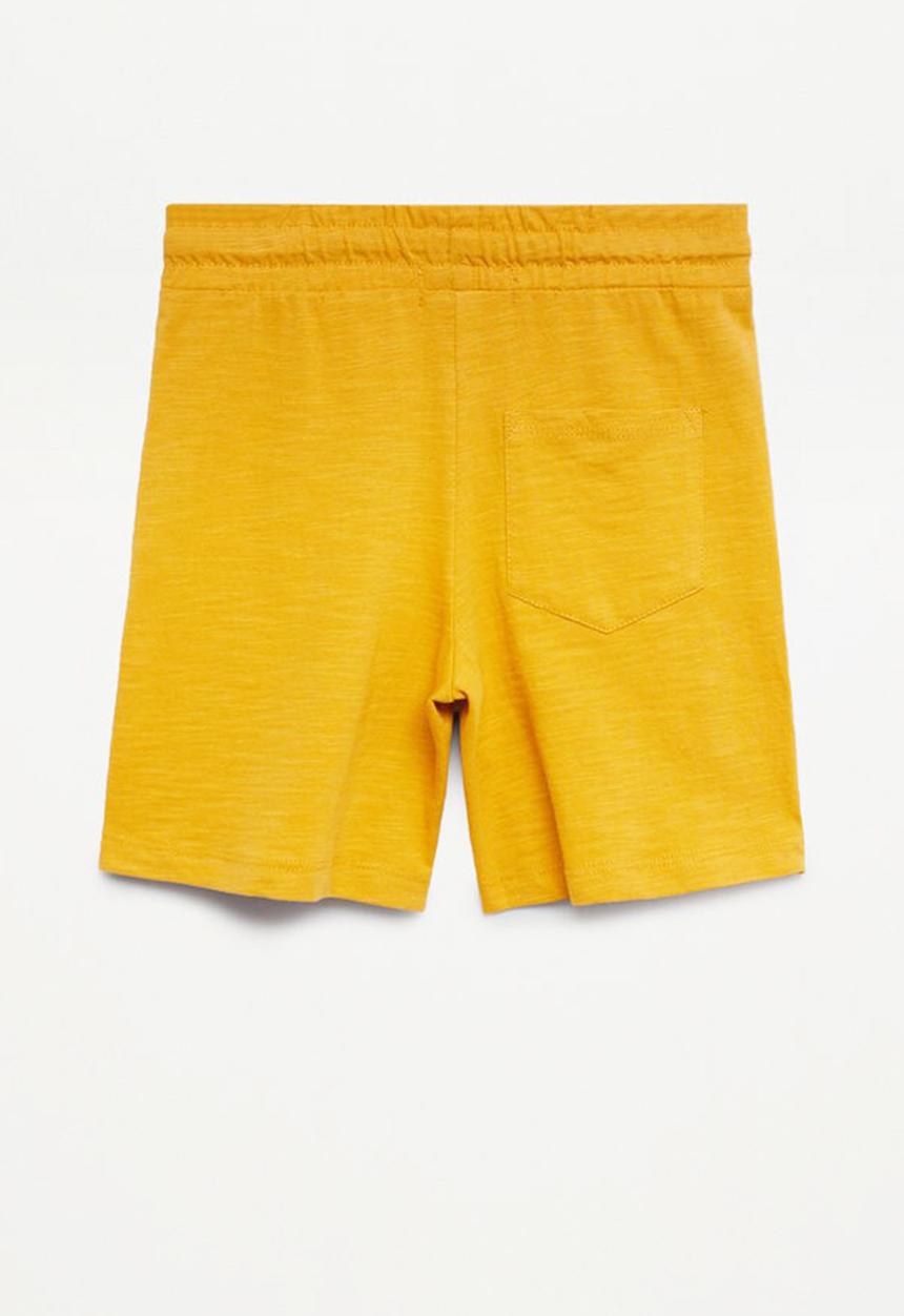 MANGO - Bermuda shorts slub 8 - yellow