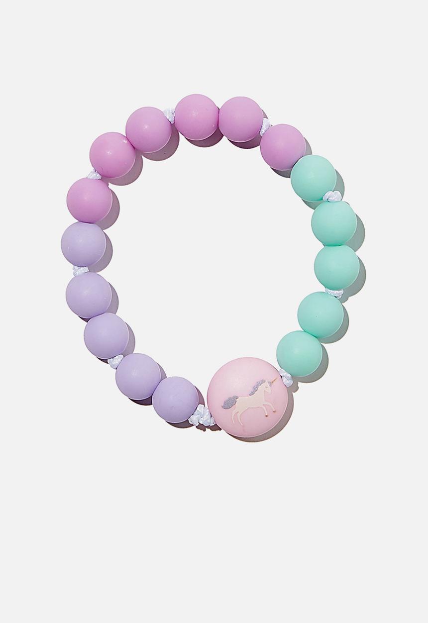 Cotton On - Beaded bracelet - pink unicorn