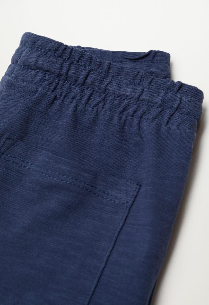 MANGO - Bermuda shorts slub 8 - navy