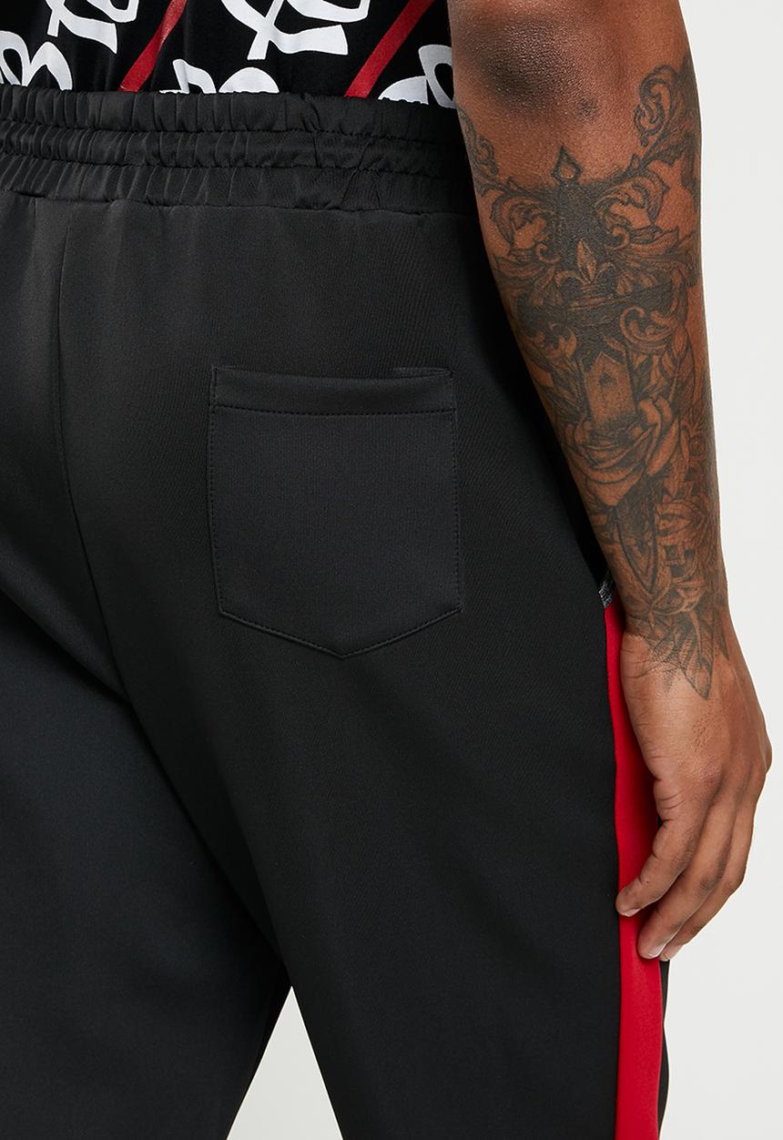 FUBU - Hudson 2.0 tracksuit bottom - black & red