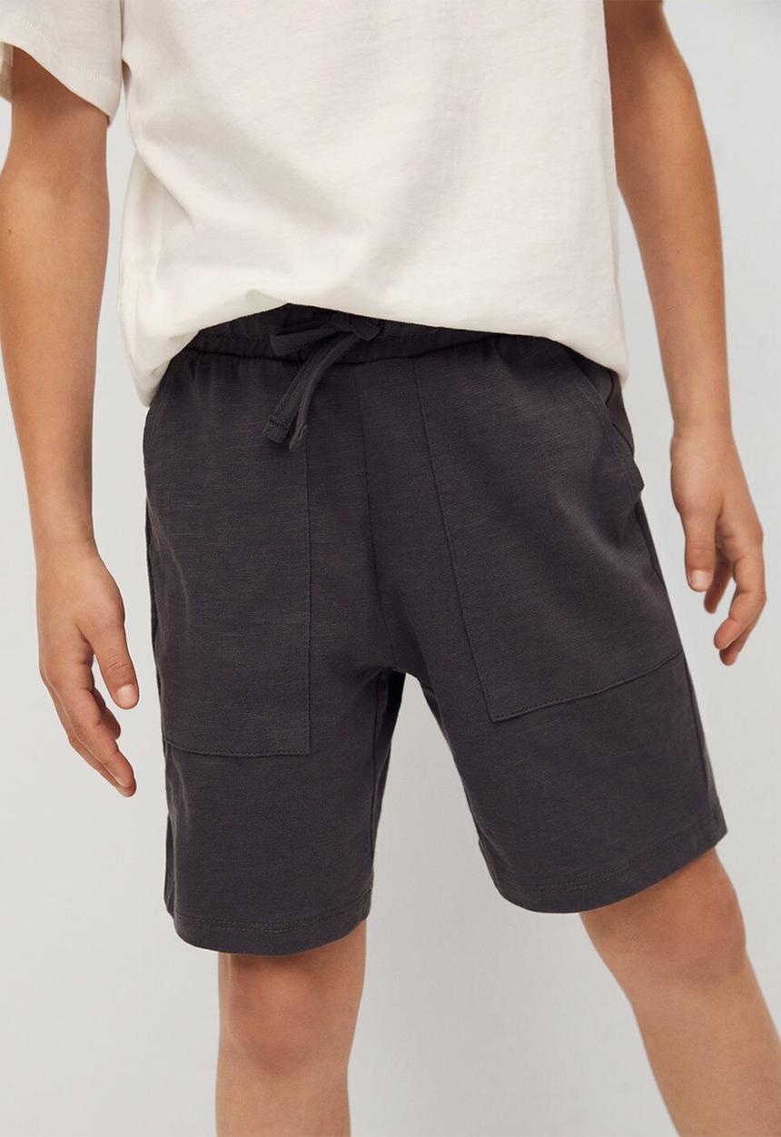 MANGO - Bermuda shorts slub8 - grey 
