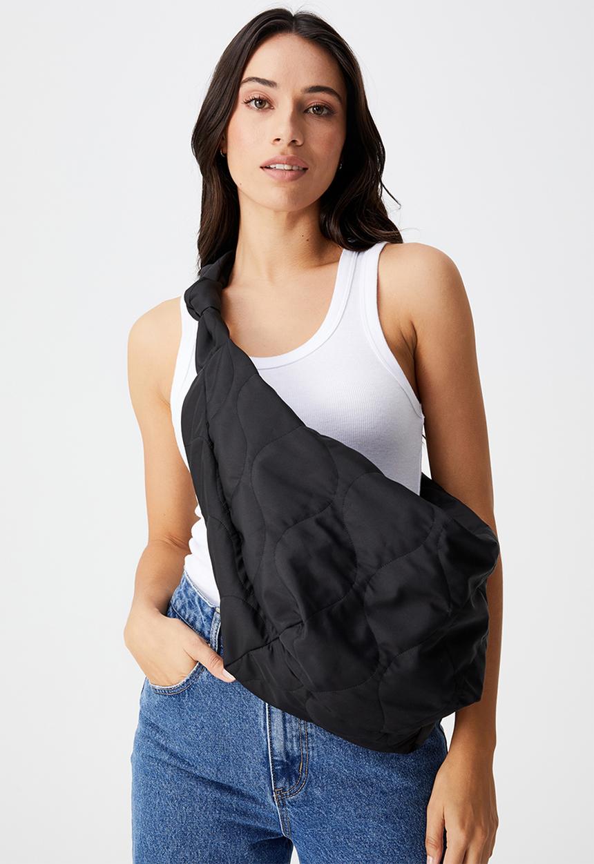 Rubi - Quilted cross body bag - black