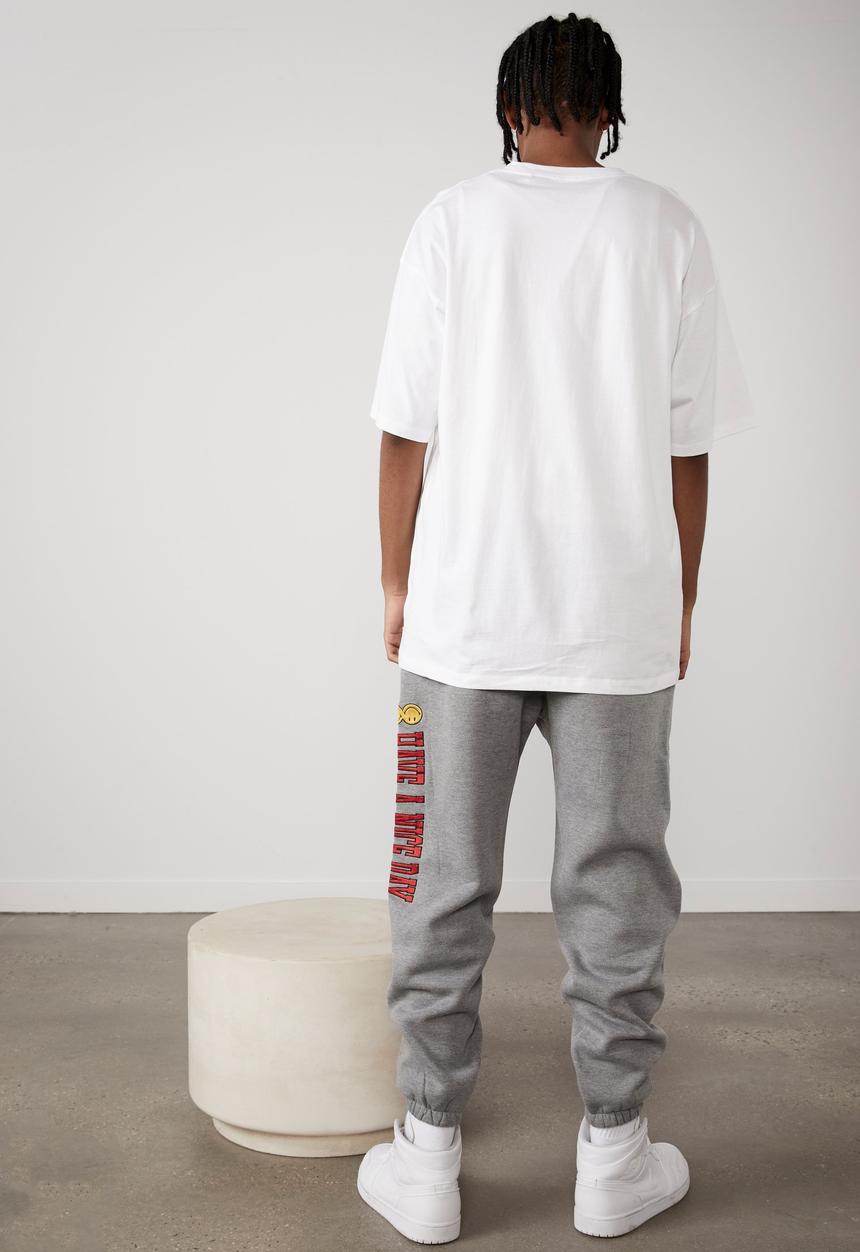 Factorie - Smiley relaxed trackpant - mid grey