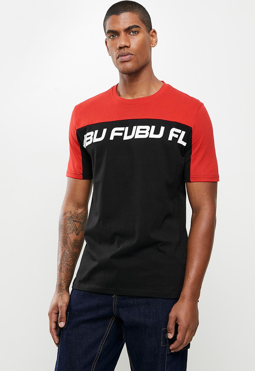FUBU - Melrose mens T-shirt - red & black