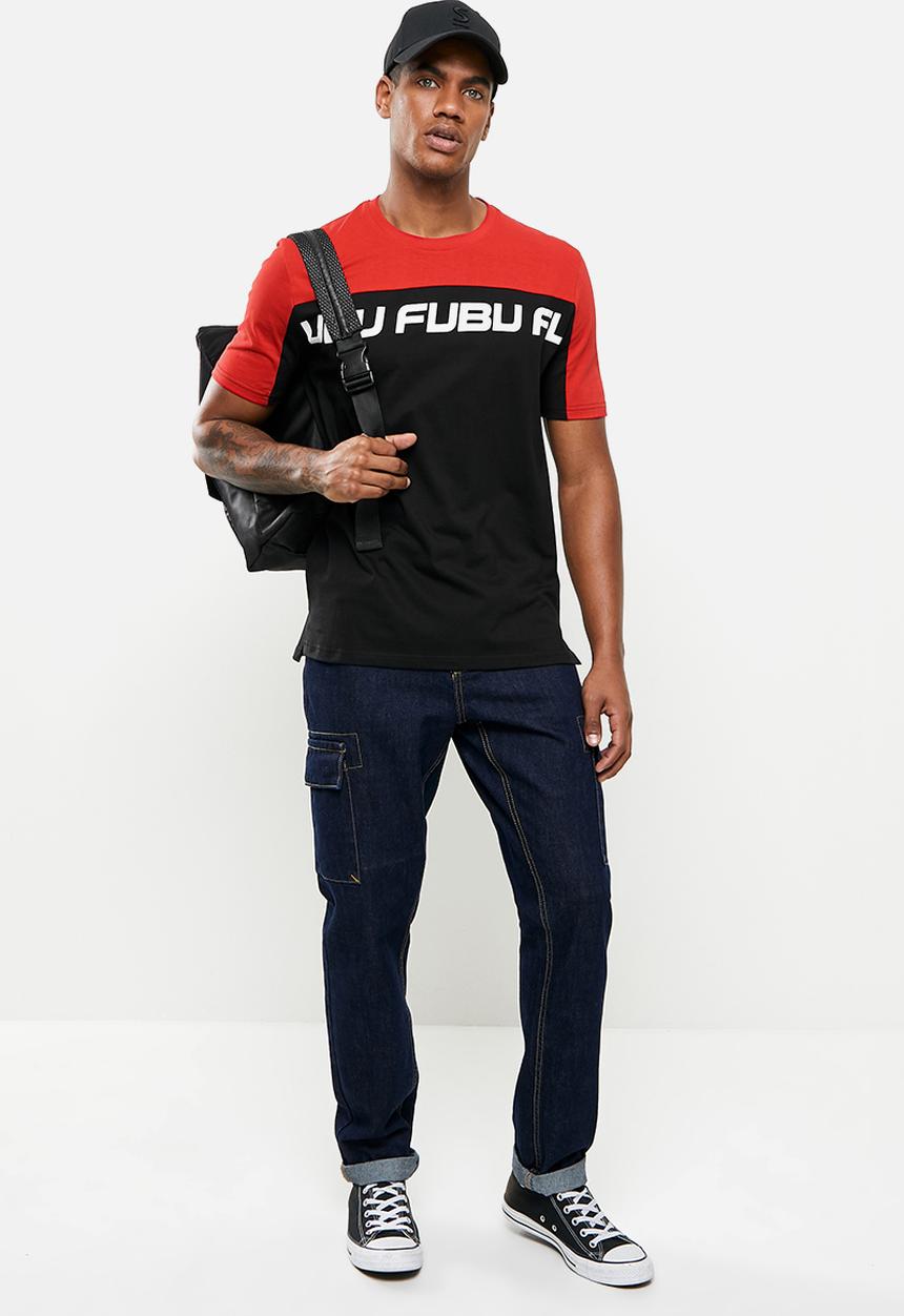 FUBU - Melrose mens T-shirt - red & black