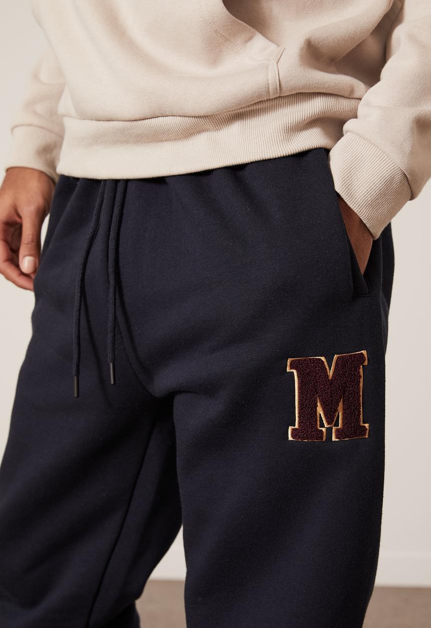 Factorie - Relaxed graphic trackpant - navy