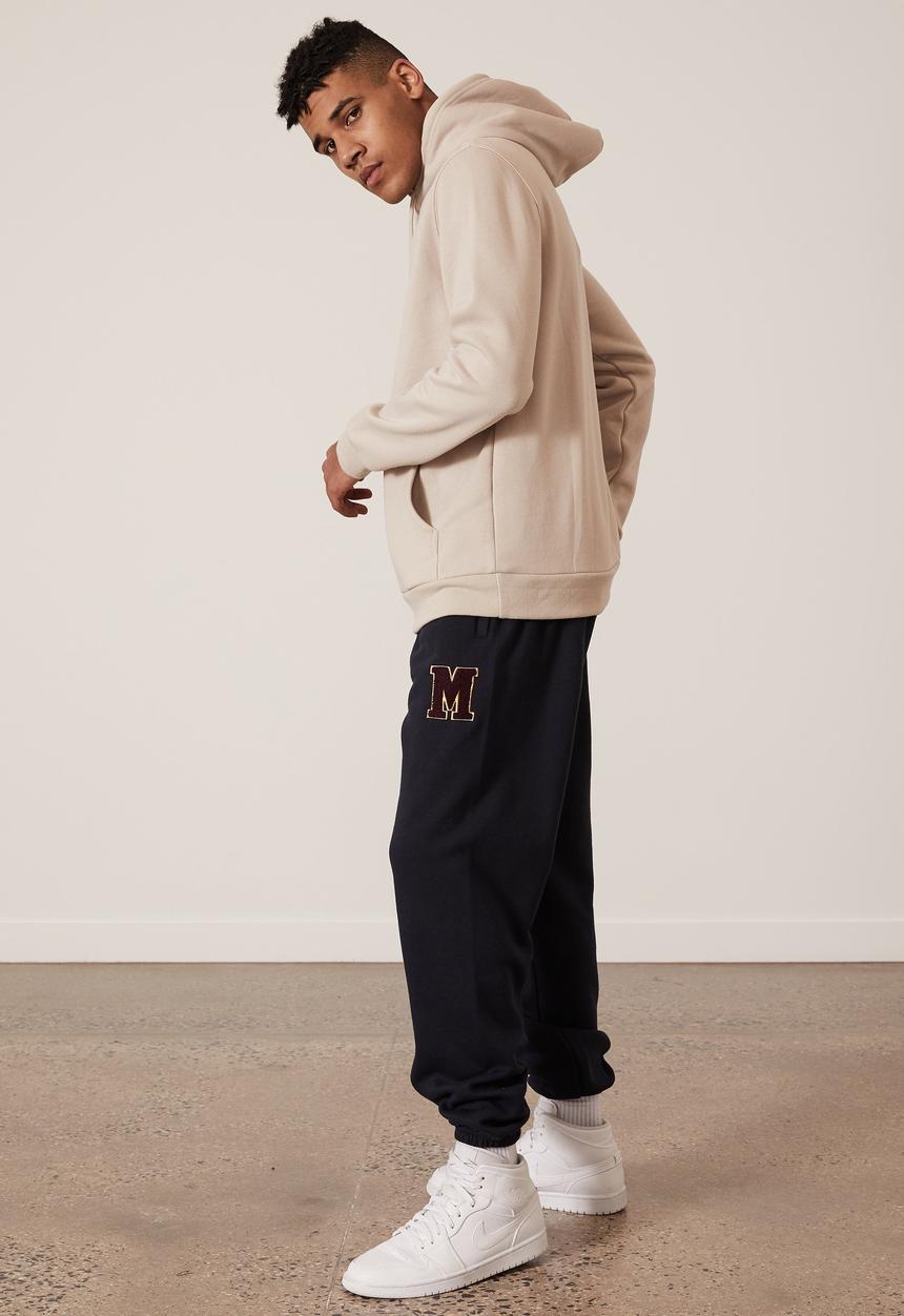 Factorie - Relaxed graphic trackpant - navy