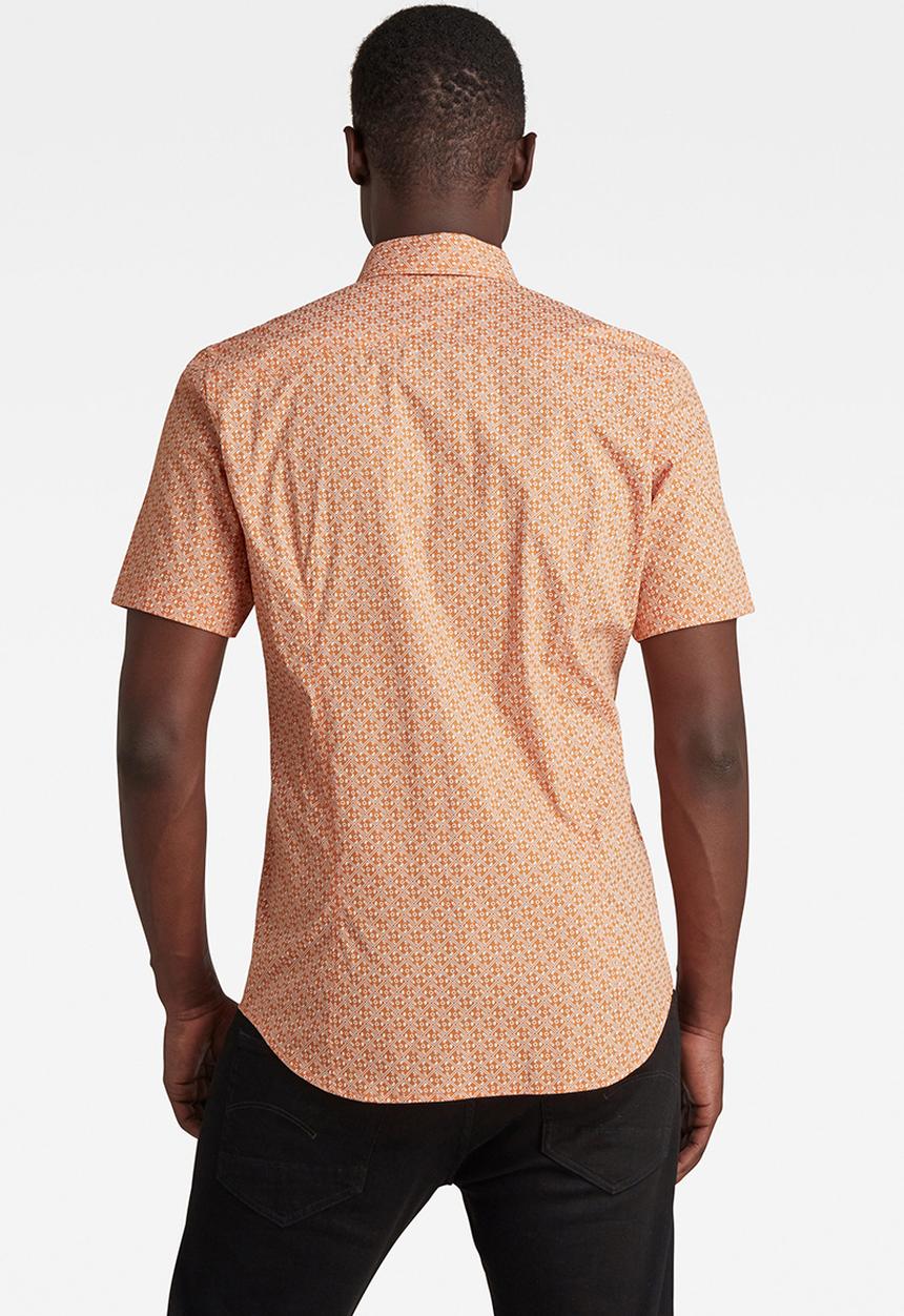 G-STAR - Dressed super slim shirt short sleeve - orange 