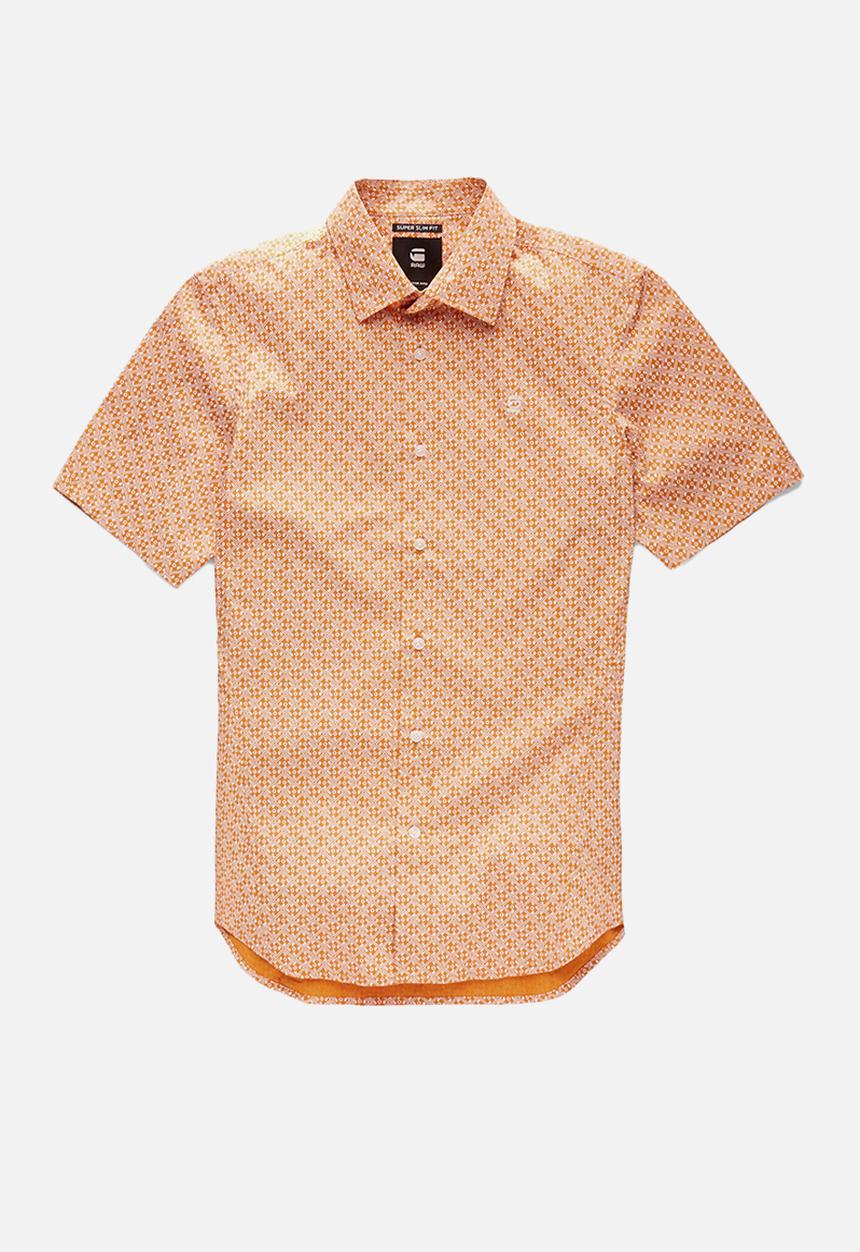 G-STAR - Dressed super slim shirt short sleeve - orange 