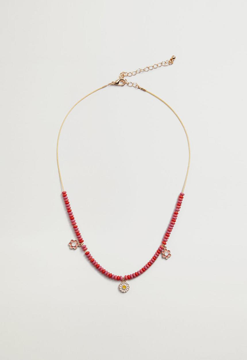 MANGO - Flower bead necklace - multi