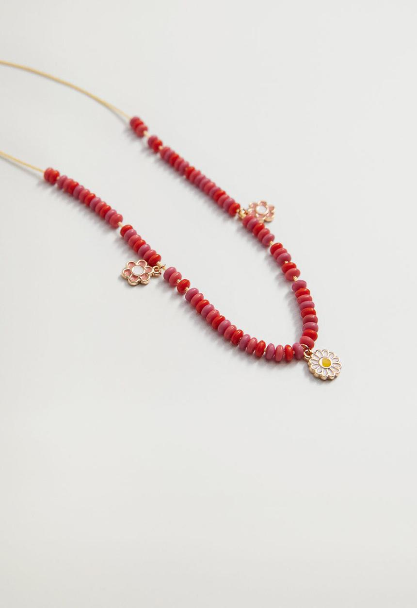 MANGO - Flower bead necklace - multi