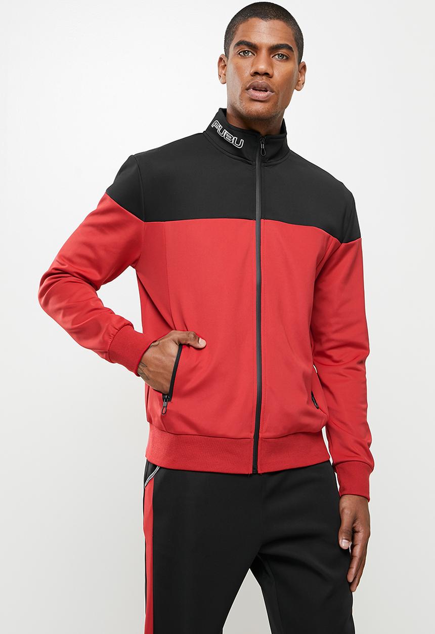 FUBU - Hudson 2.0 tracksuit top - black & red