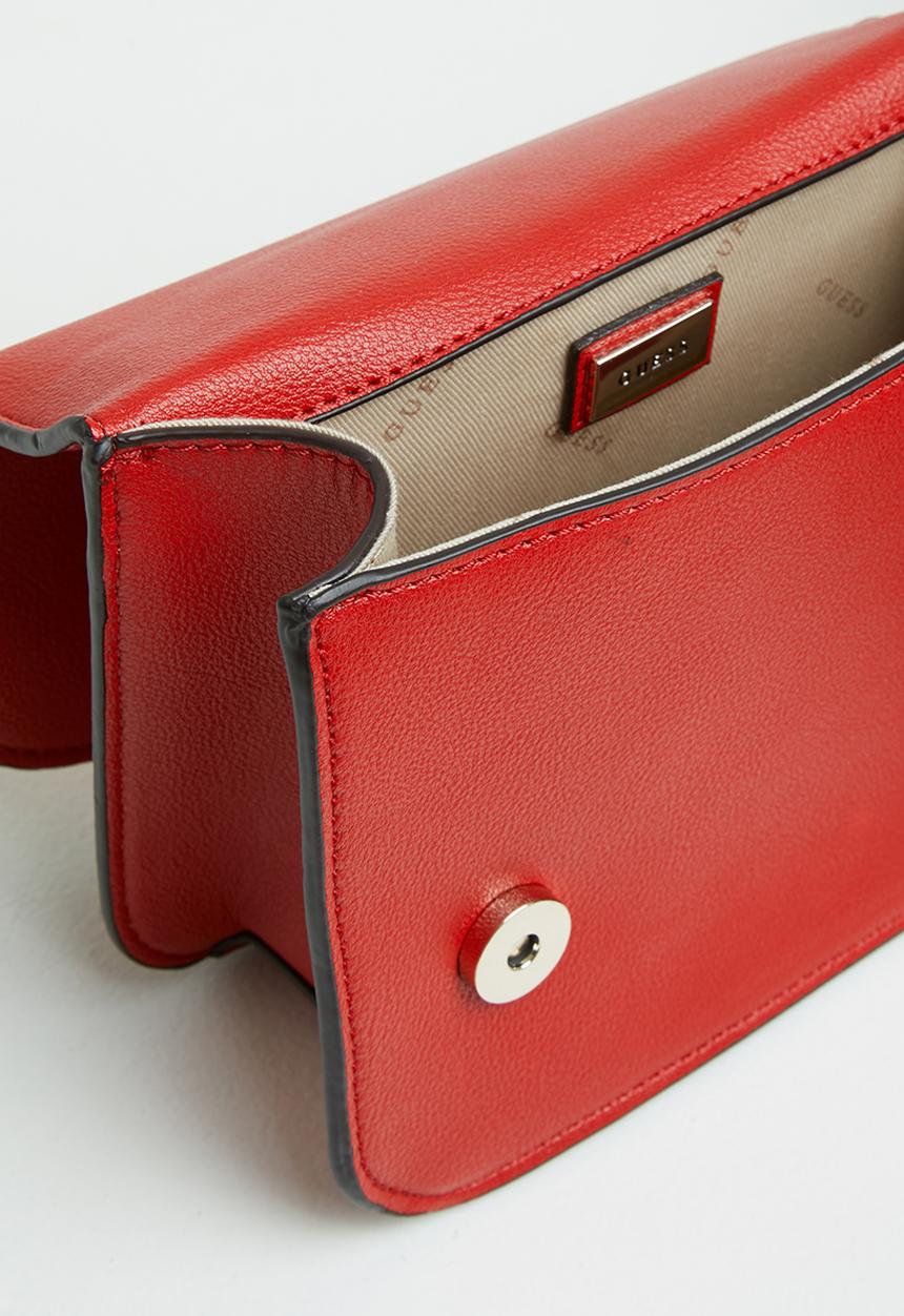 GUESS - Noelle mini crossbody flap - red