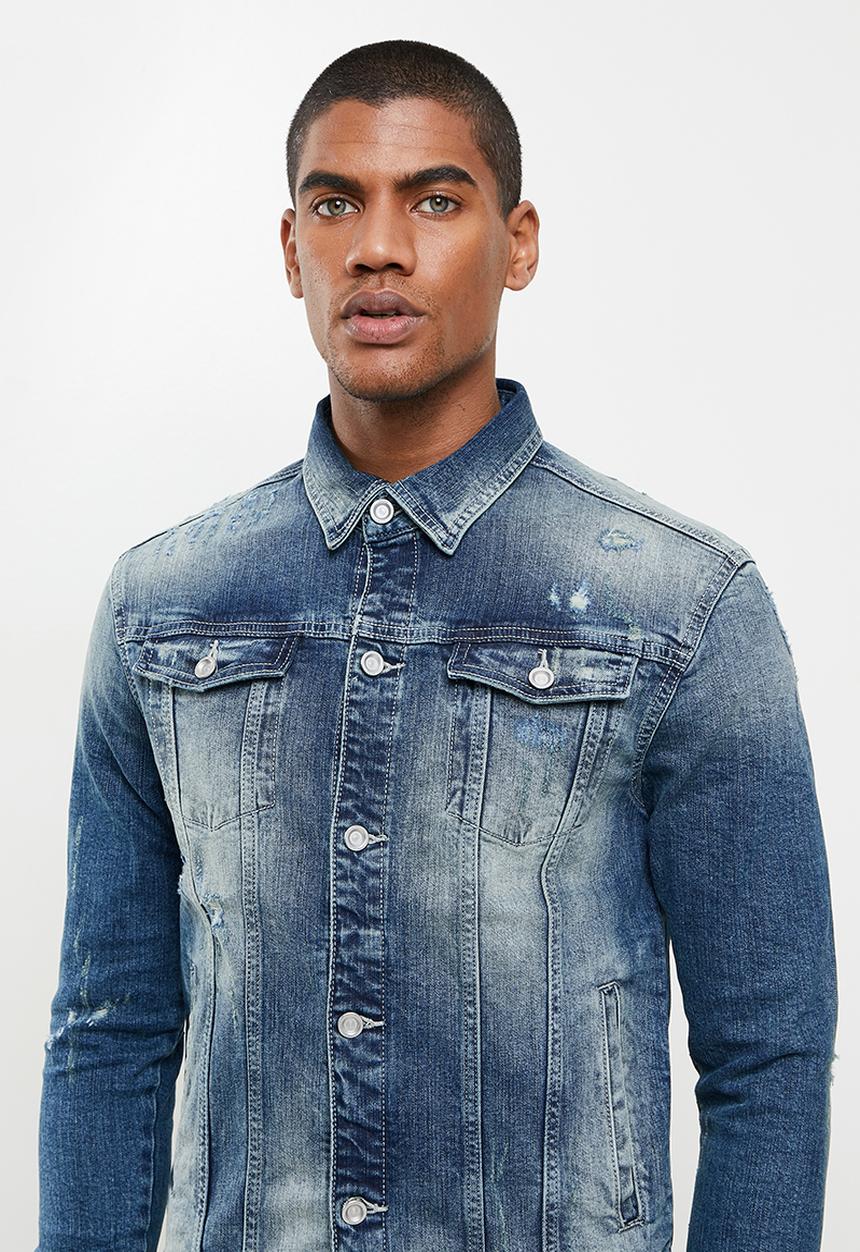 FUBU - Venice beach mens denim jacket - light wash