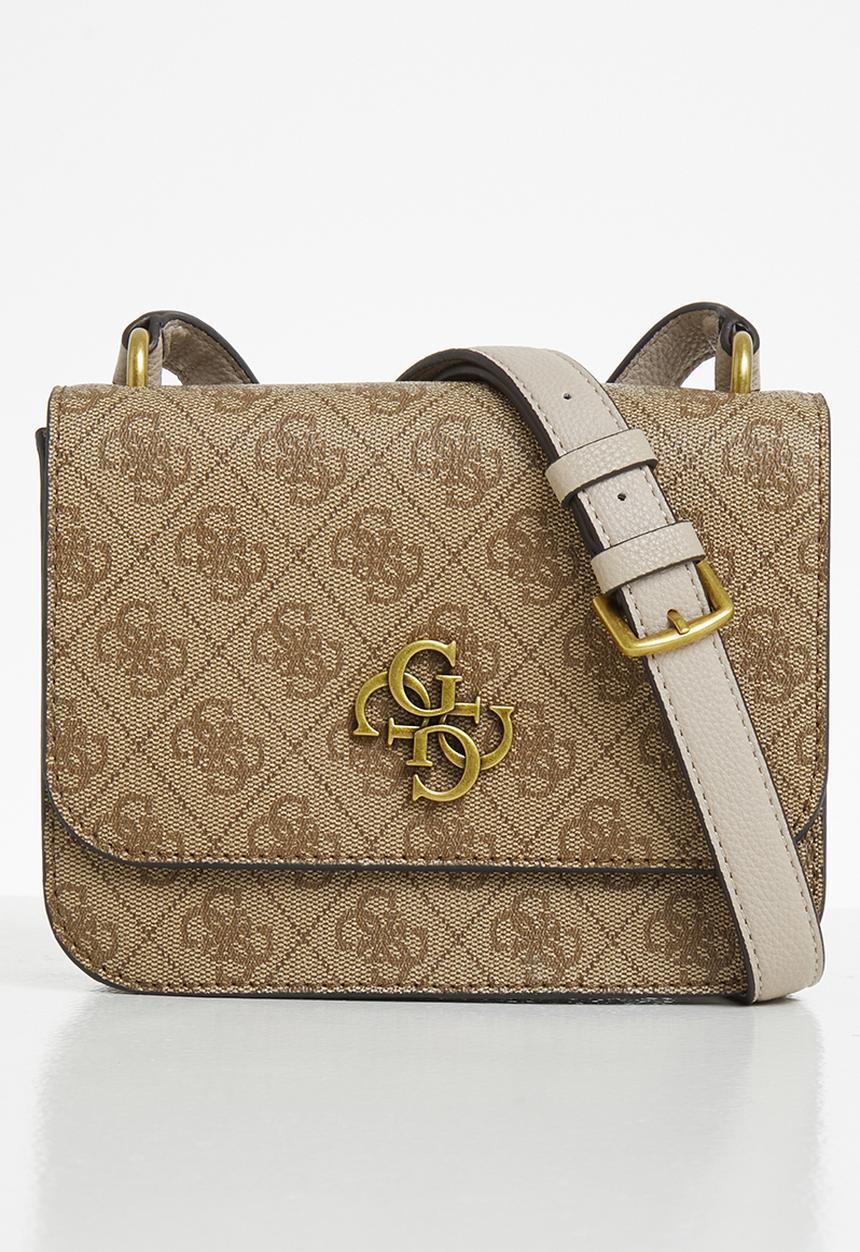 GUESS - Noelle mini crossbody flap - brown 