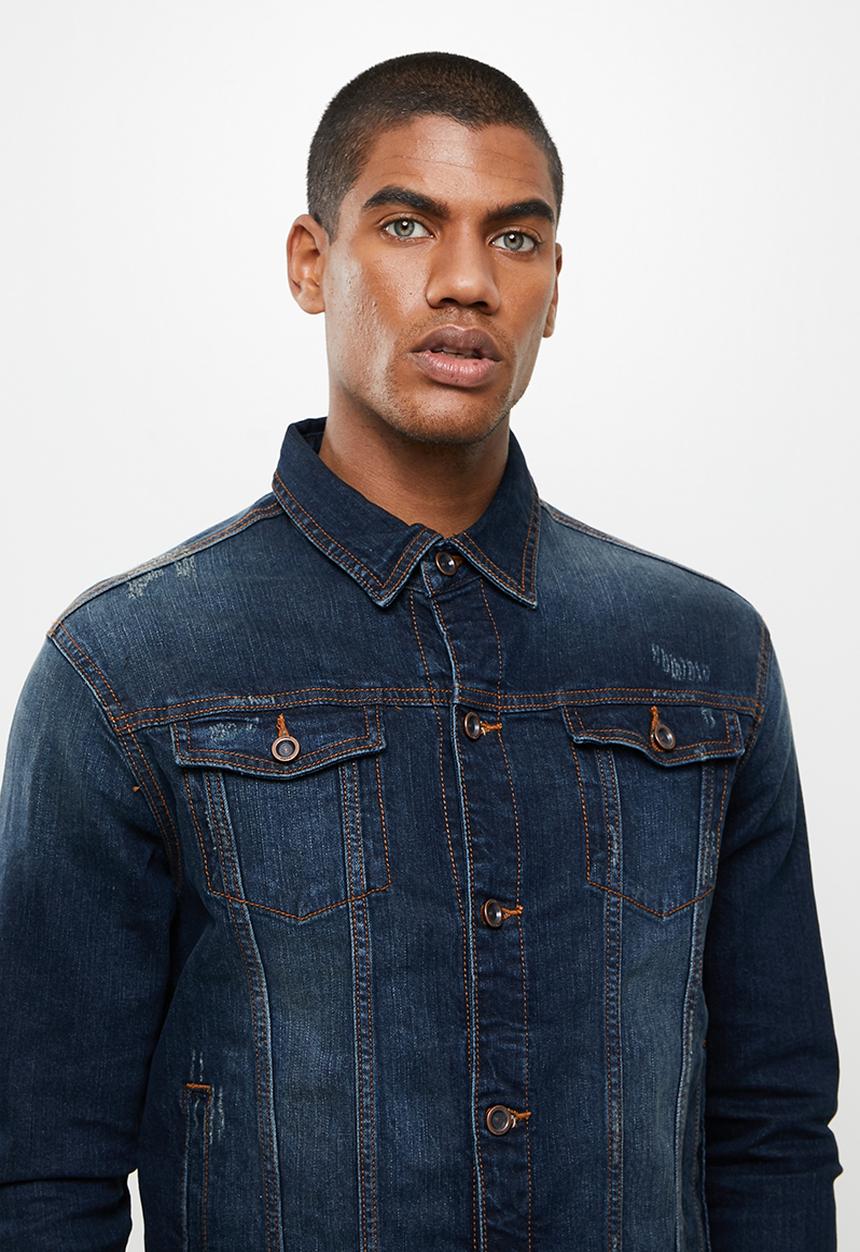 FUBU - San francisco mens denim jacket - dark wash