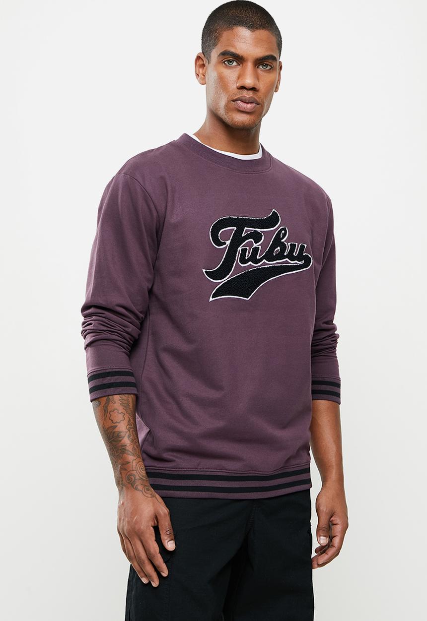 FUBU - Fubu 05 towel mens sweater - burgundy