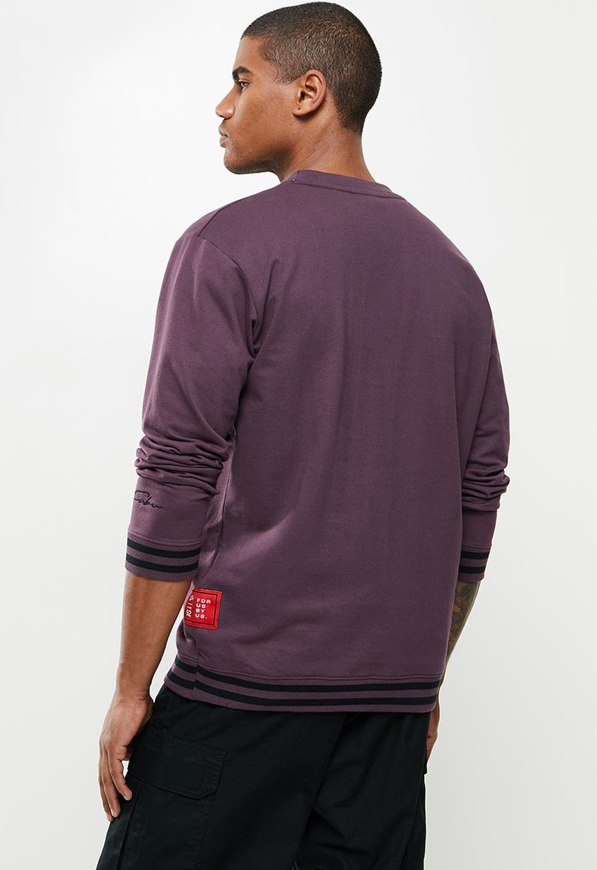 FUBU - Fubu 05 towel mens sweater - burgundy