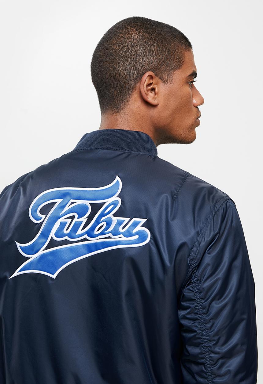 FUBU - Broadway premium bomber jacket - navy sky