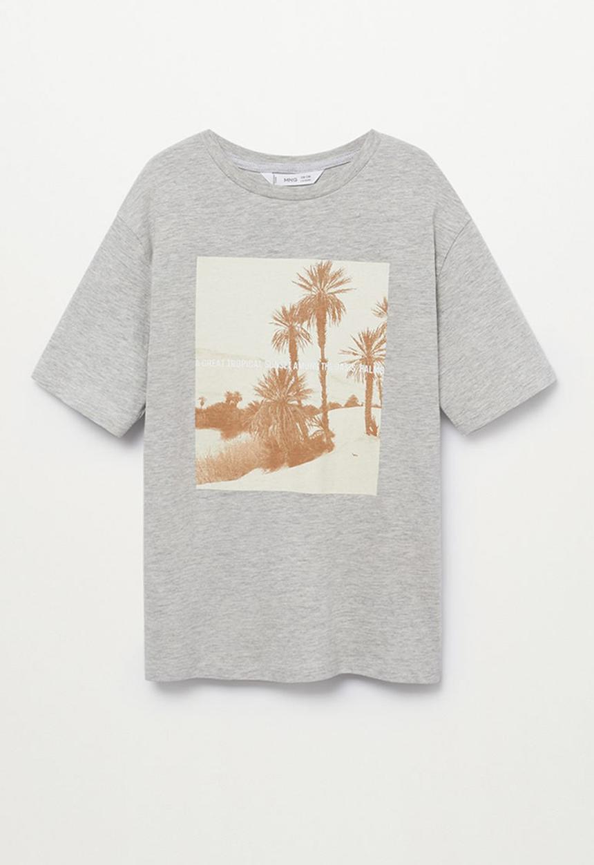 MANGO - T-shirt sunset - grey