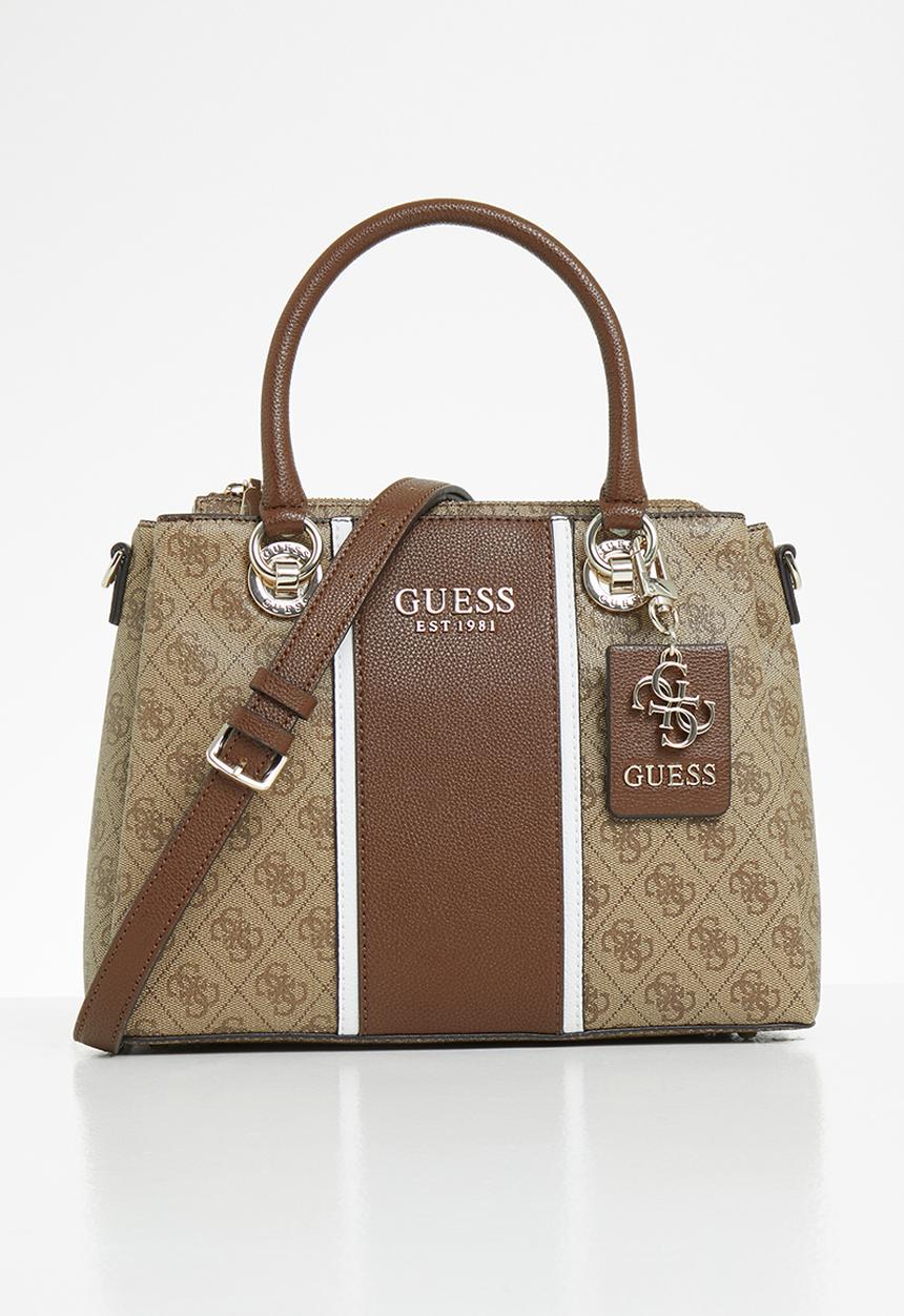GUESS - Cathleen 3 compartment satchel - brown
