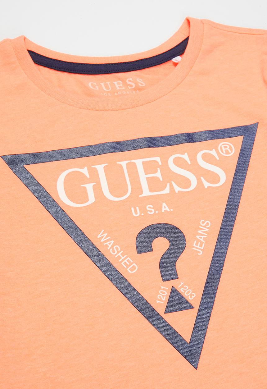 GUESS - Core triangle crew tee - peach