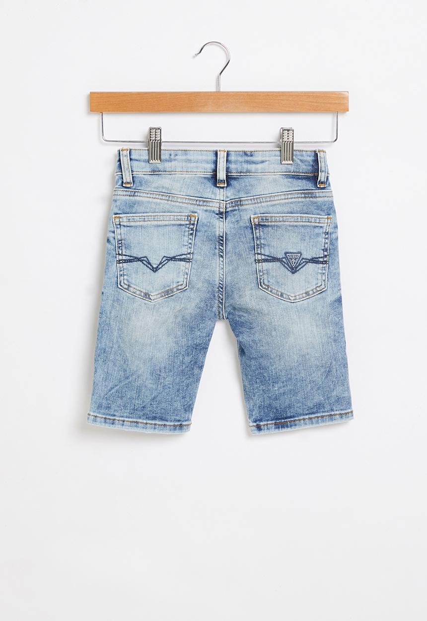GUESS - Fluo damage denim shorts - blue 