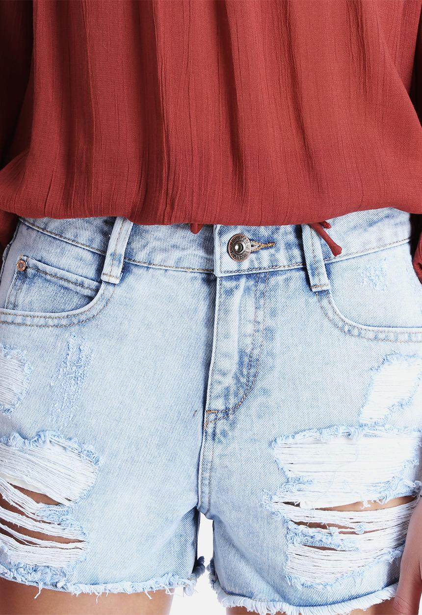 New Look - Extreme Rip Mom Shorts