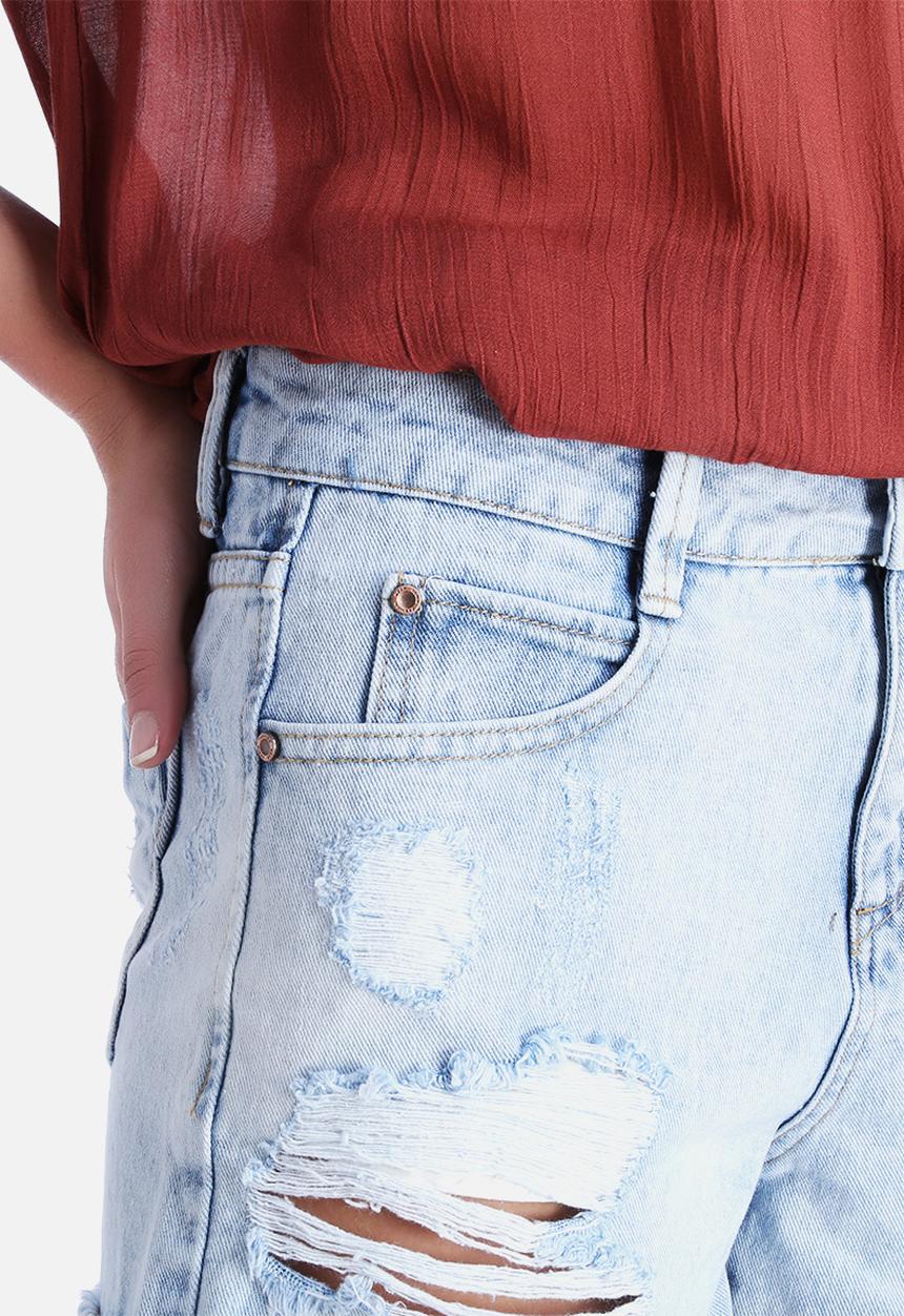 New Look - Extreme Rip Mom Shorts