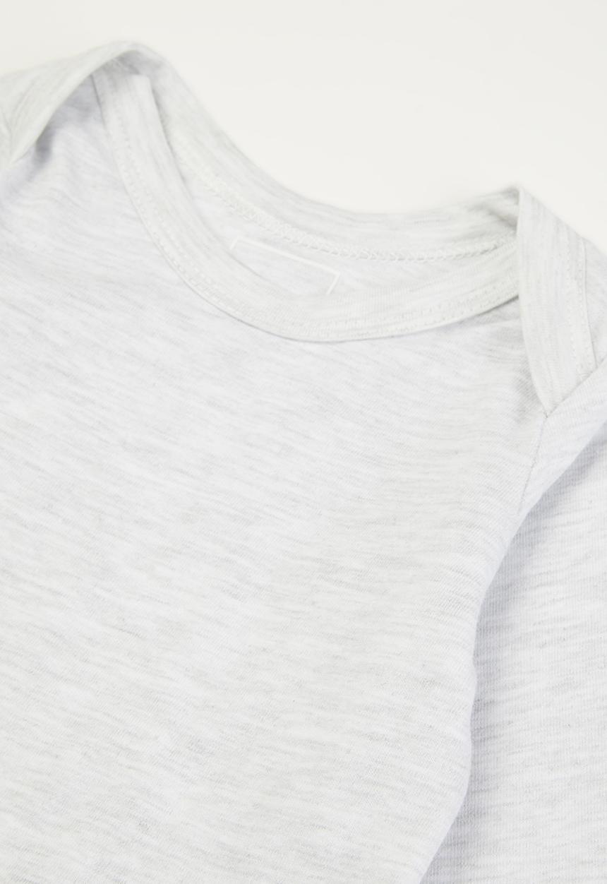 Pop Candy - Baby boys 2 pack babygrow - grey & navy 