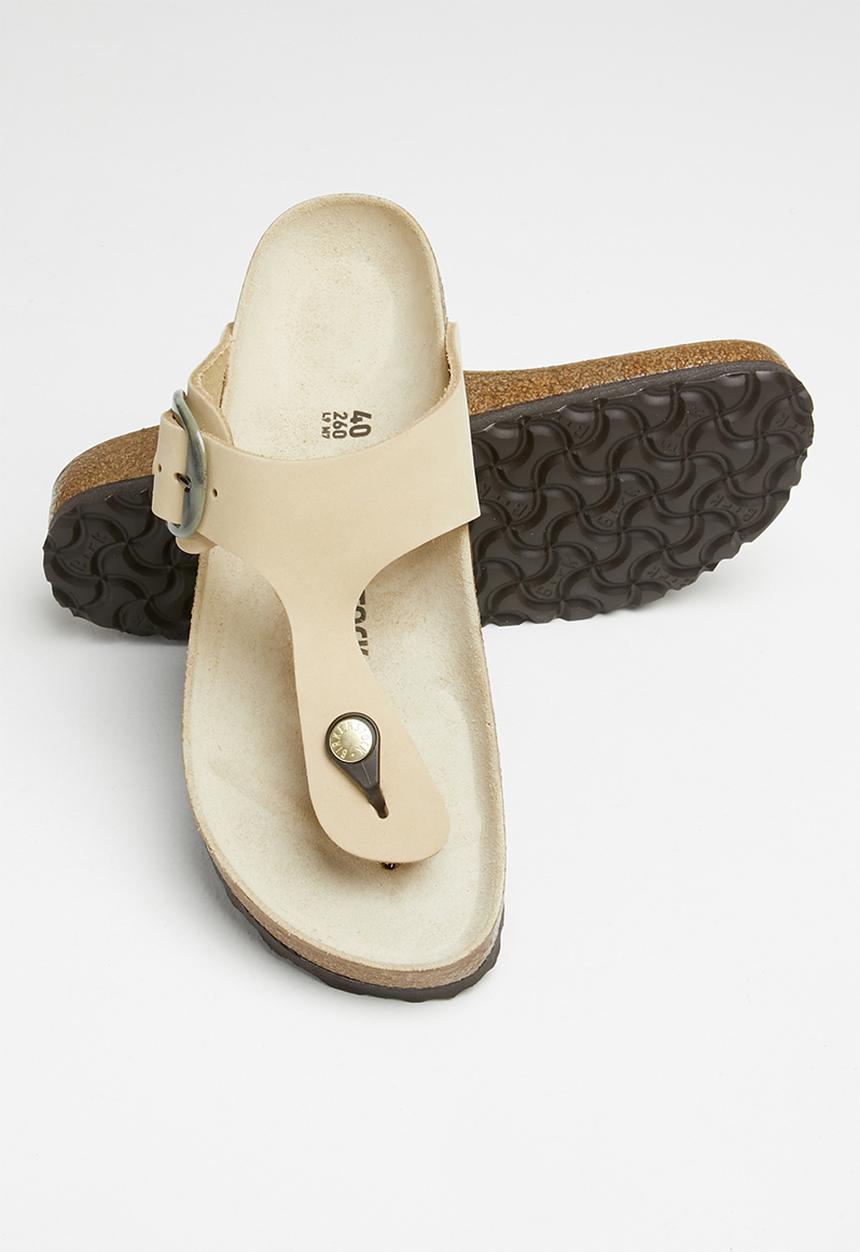 Birkenstock - Gizeh big buckle nubuck narrow - almond
