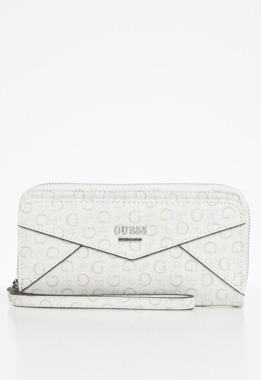 GUESS - Buoso slg multi zip around wrs - white