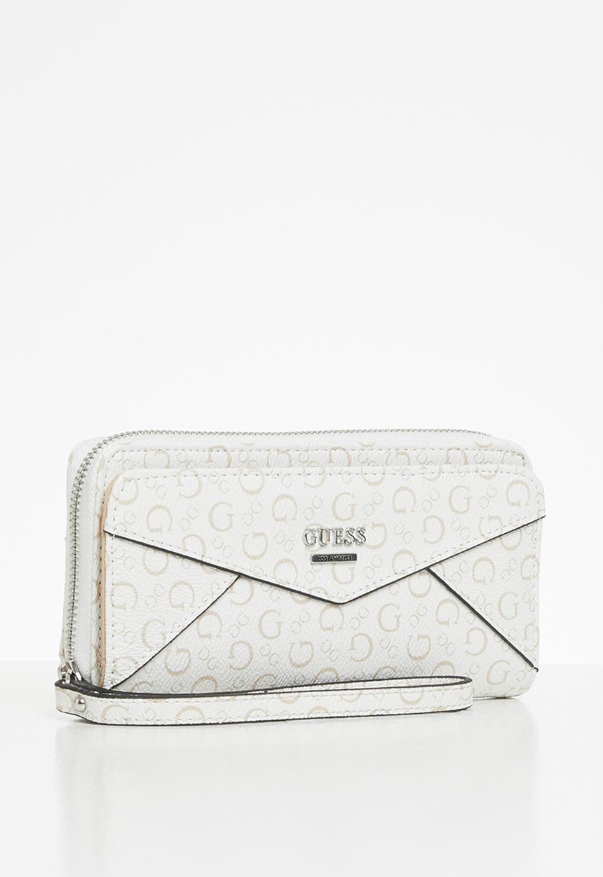 GUESS - Buoso slg multi zip around wrs - white