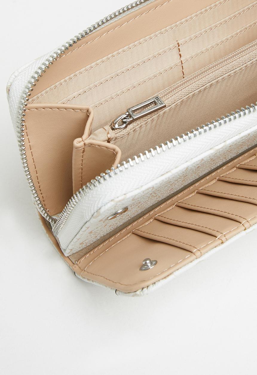 GUESS - Buoso slg multi zip around wrs - white