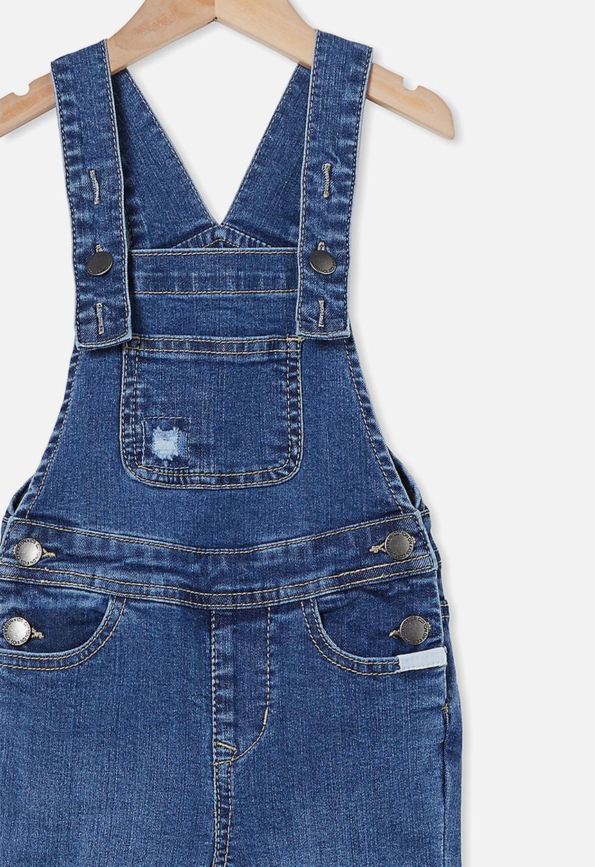 Cotton On - Isla flared overall - denim patching