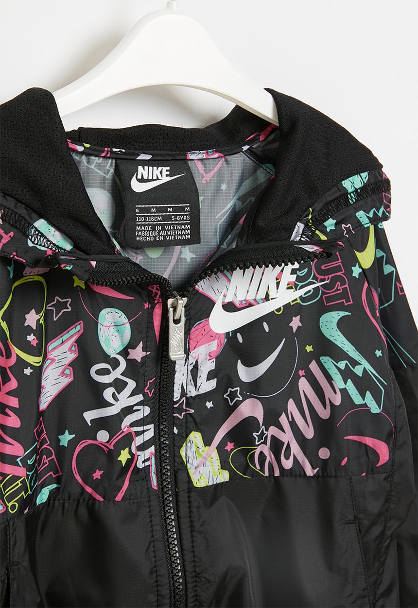 Nike - Nike scribble aop wind jacket - black