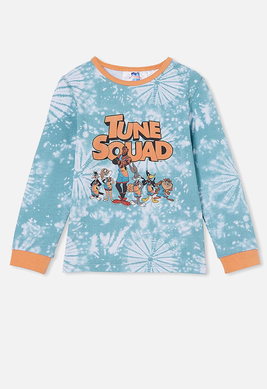 Cotton On - Orlando long sleeve pyjama set licensed - lcn wb group shot blue ice tie dye
