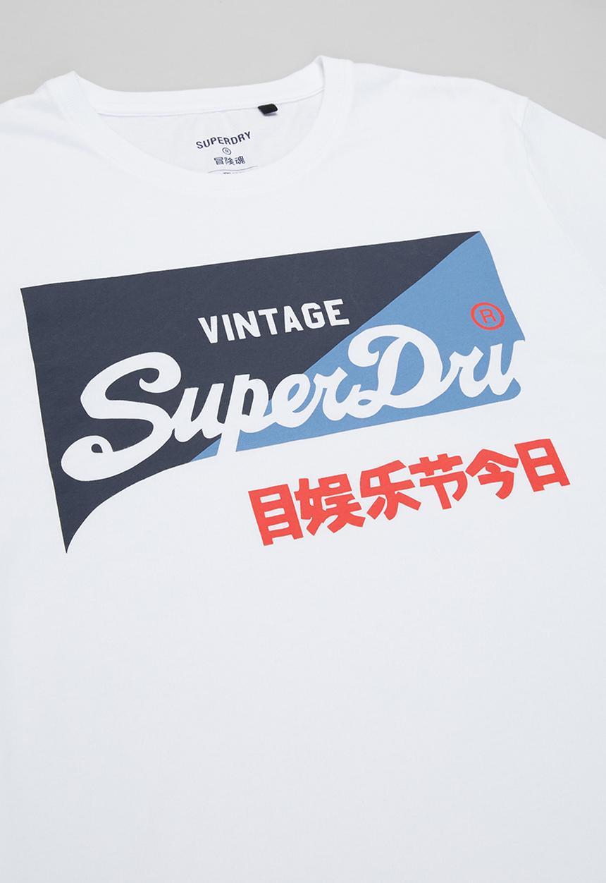 Superdry. - Vl o primary tee - white 